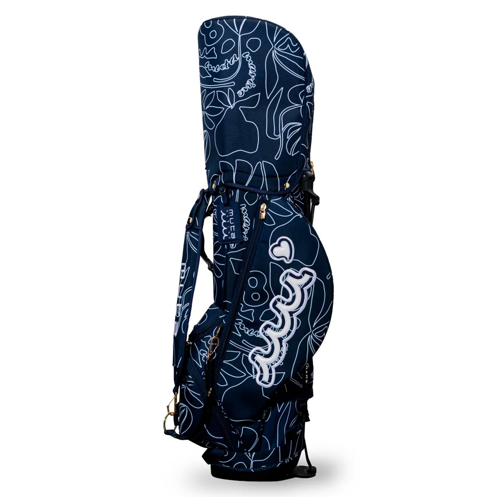 スタンドキャディバッグ＆ヘッドカバーセット（フローラル・ネイビー