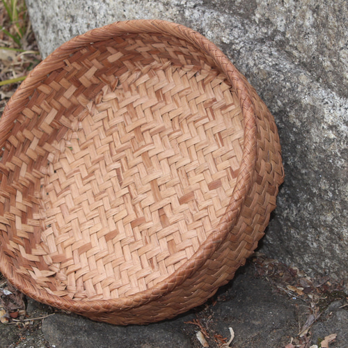 98209山葡萄 かご バッグ 籠 丸ざる ザル 小物入れ 手作り 山葡萄 かご