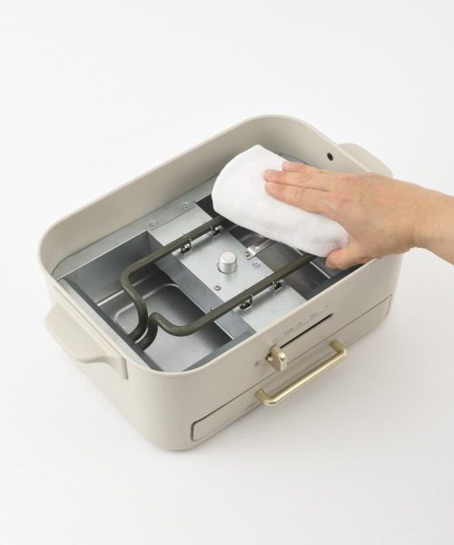 コンパクトグリルホットプレート スチーマー&セラミックコート鍋セット