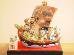 K様専用7号七福神宝船花台文字入れ 九谷焼マルヨネ 陶芸窯和陶房
