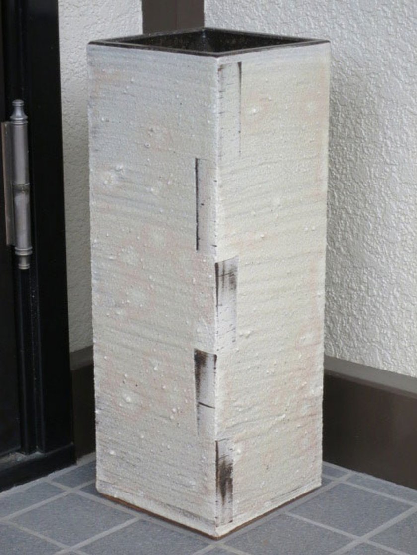 ショコラ四角 傘立て】 おしゃれ 傘立 陶器 信楽焼 しがらき 新築祝い