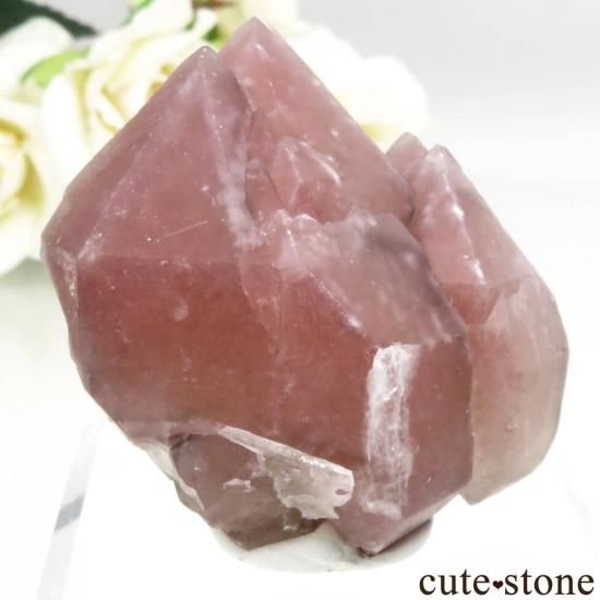 カザフスタン産 ストロベリークォーツ(苺水晶)の原石 No.15 - cute stone -