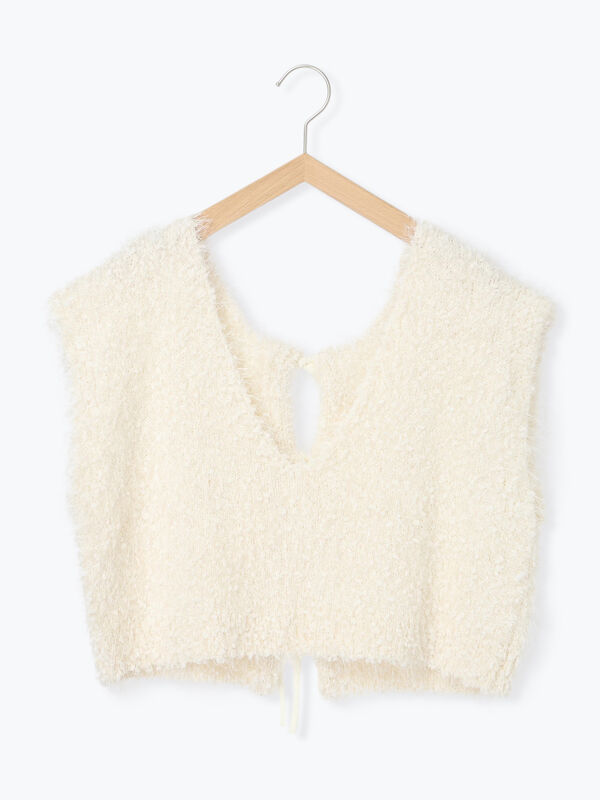 セール】 前後2WAYニットベスト（グレー/キナリ/アウター/ベスト