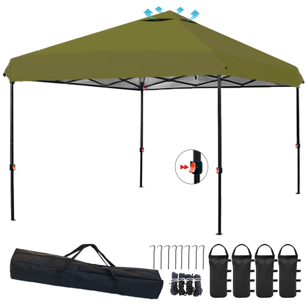 Amazon | ApeexCanopy 軽量ワンタッチタープテント 3m×3m 収納バッグ