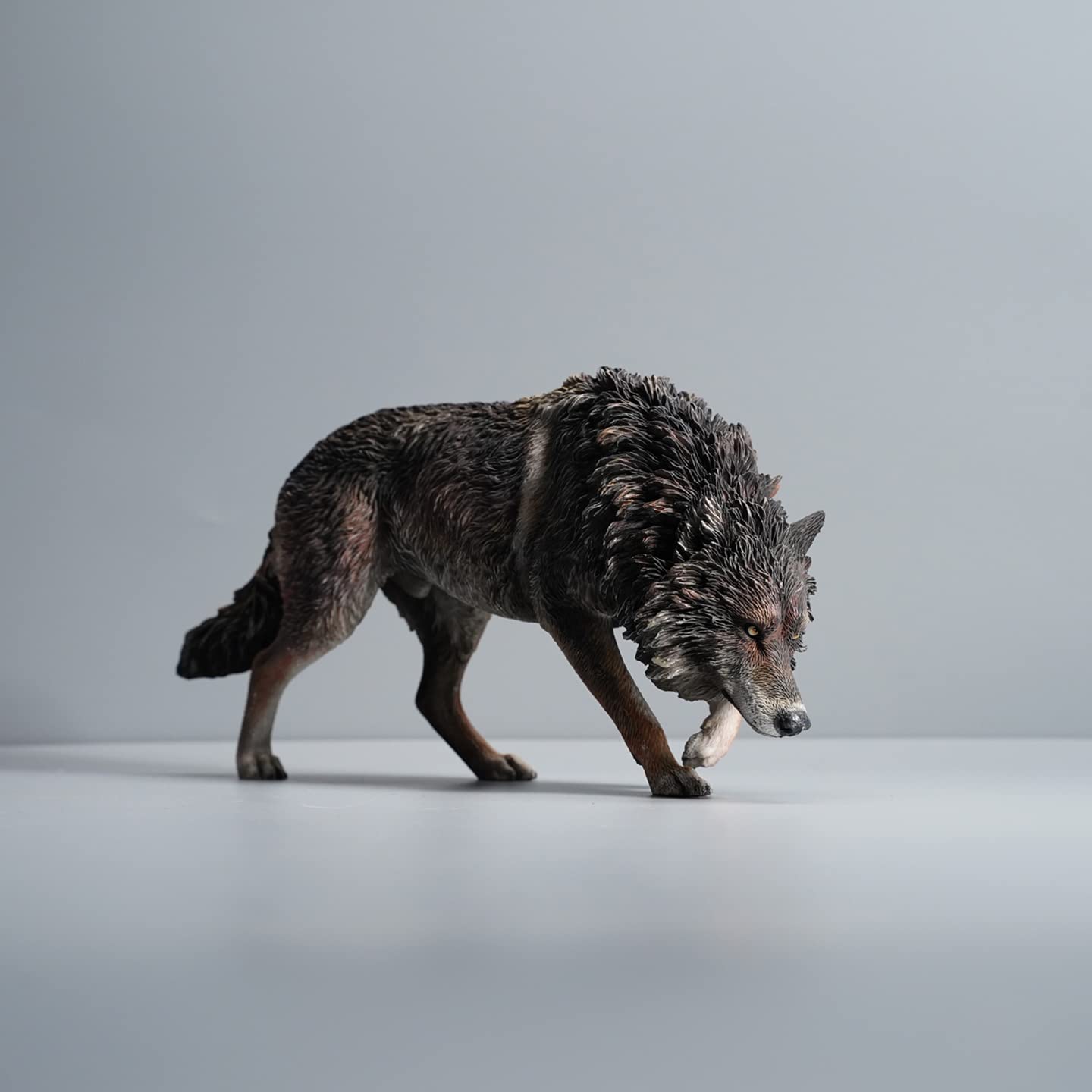 Amazon.co.jp: JXK 北米ハイイロオオカミ 黒 正規品 猛獣 模型 リアル