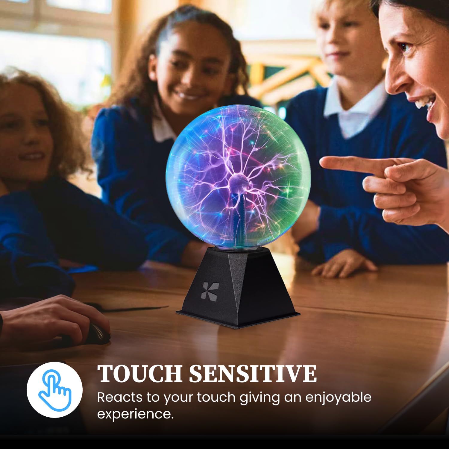 Amazon.co.jp: Katzco カラフルプラズマボール - 8インチ静電気 真空加