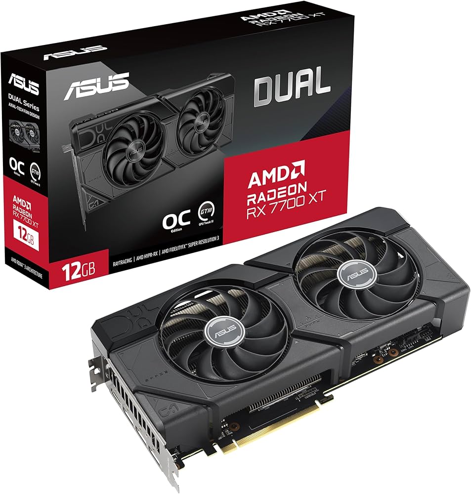 Amazon | ASUS DUAL RX7700 XT OC, PCIe4, 12GB DDR6, HDMI , 3 DP