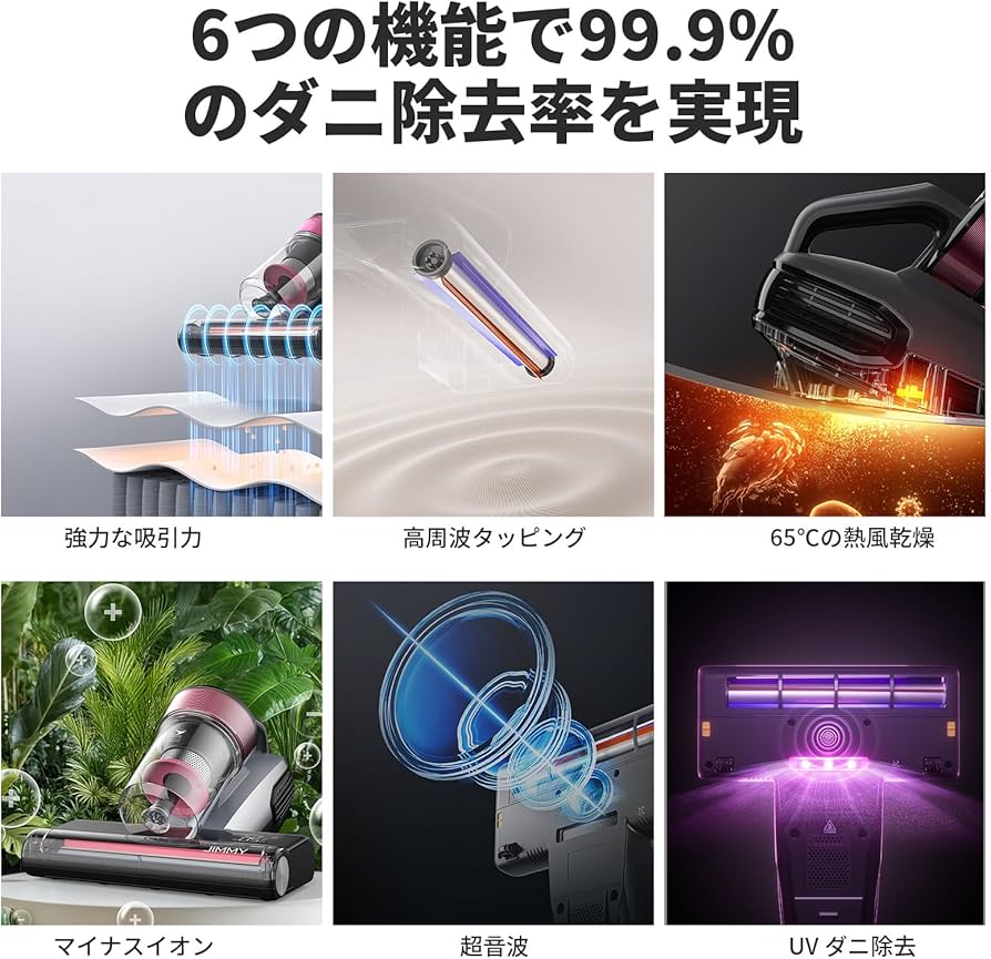 Amazon | Jimmy（ジミー）BX8 布団クリーナー 布団掃除機 ハンディ500W