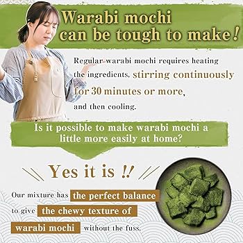 Amazon.com: MINOYA WARABIMOCHI Japanese Sweets Wagashi Mochi Made