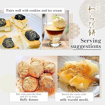 Amazon.com: MINOYA WARABIMOCHI Japanese Sweets Wagashi Mochi Made