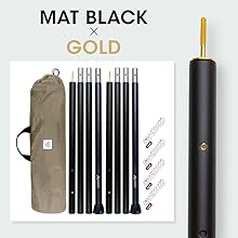 Amazon | Viaggio+ タープポール テントポール 2本セット 収納ケース