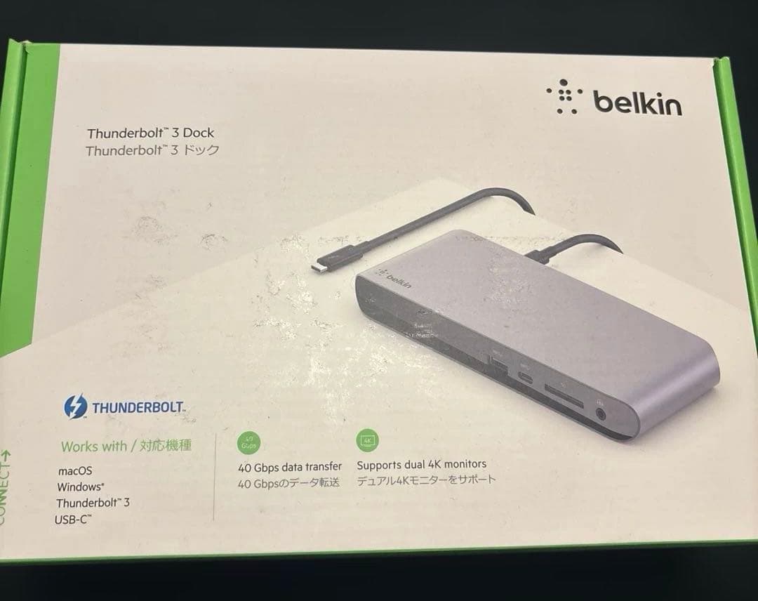 分配器・切替器 Belkin Thunderbolt 3 Dock ヨドバシ.com - Belkin ベルキン Thunderbolt 3 Dock Core F4U110bt