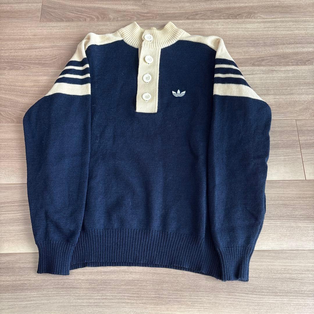 【希少】 70s adidas デサント製 ニット 希少】 70s adidas デサント製 ニット - メルカリ