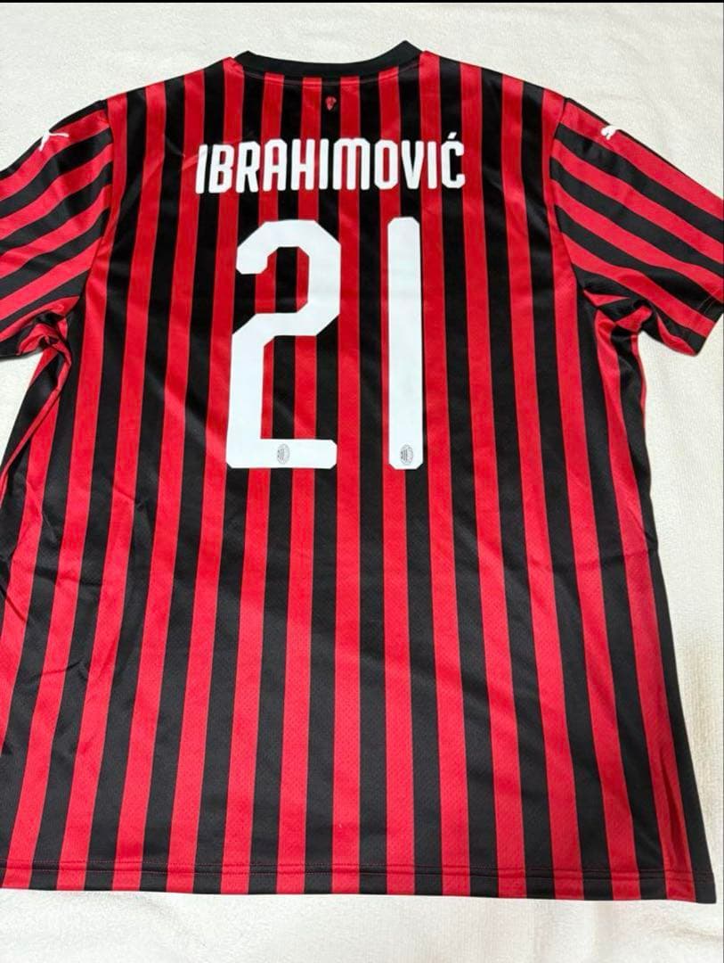 19-20 ACミラン イブラヒモビッチ ACミラン/19-20/H #21 イブラヒモビッチ セリエAパッチ付 - USED
