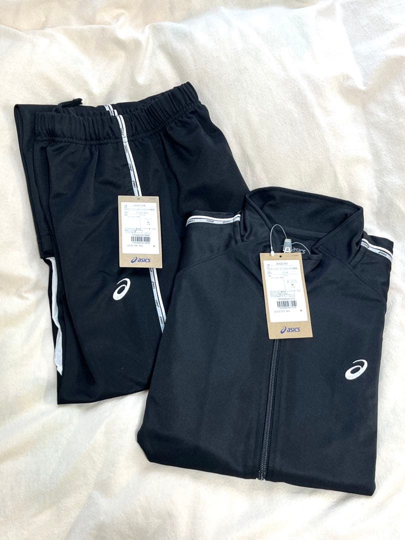 asics ジャージ上下セット M ブラック ASICS（アシックス） ジャージ メンズ 上下 ブランド セットアップ