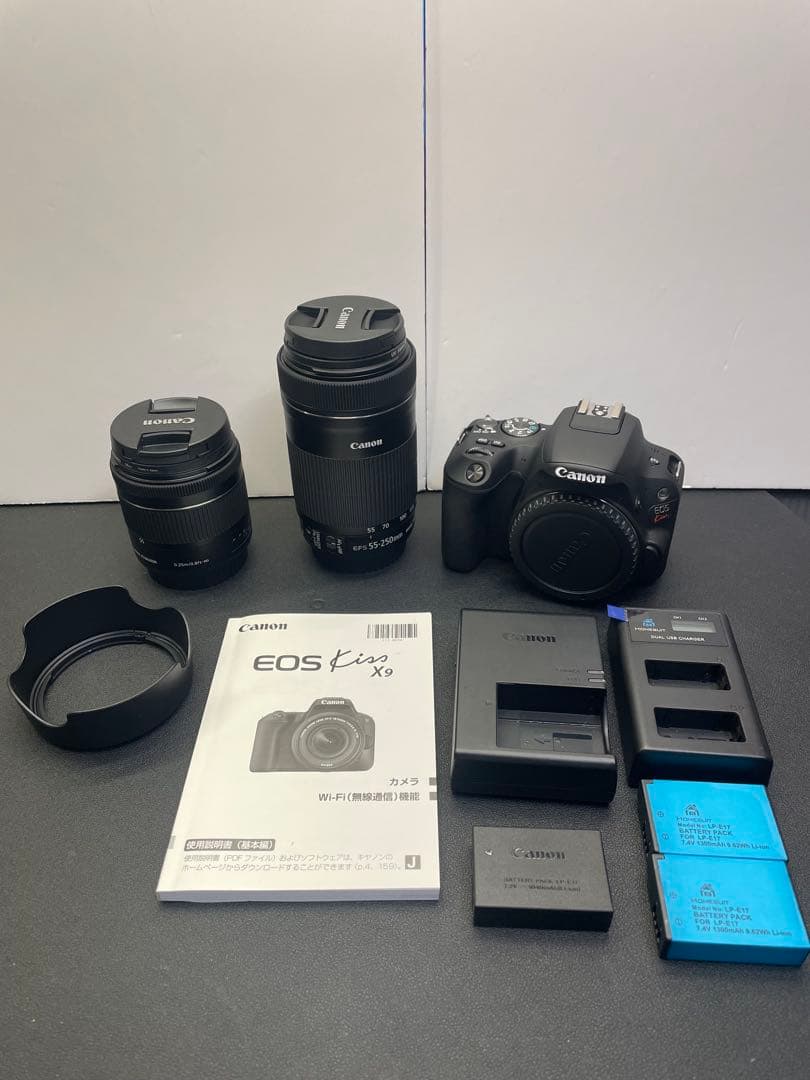 Canon EOS Kiss X9 レンズ2本付きセット 格安レンタル] CANON（キヤノン） EOS Kiss X9 レンズキット 一眼レフ