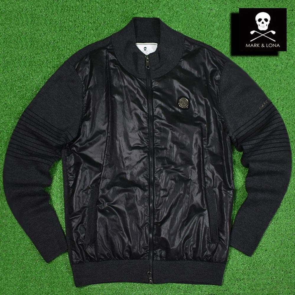 MARK&LONA 防風ニットジャケット【ブラック/チャコール/L】美品！ MARK&LONA - Isora Hybrid Insulated Jacket | ブルゾン | ブラック