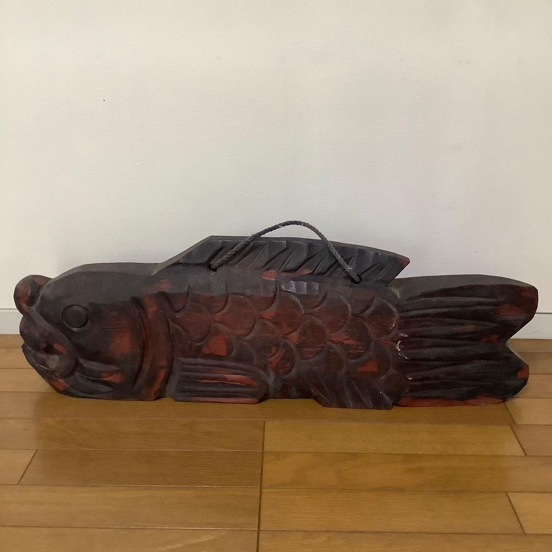木製魚板　魚鼓　仏教法具　骨董打楽器　特大 魚板 | 越後古材