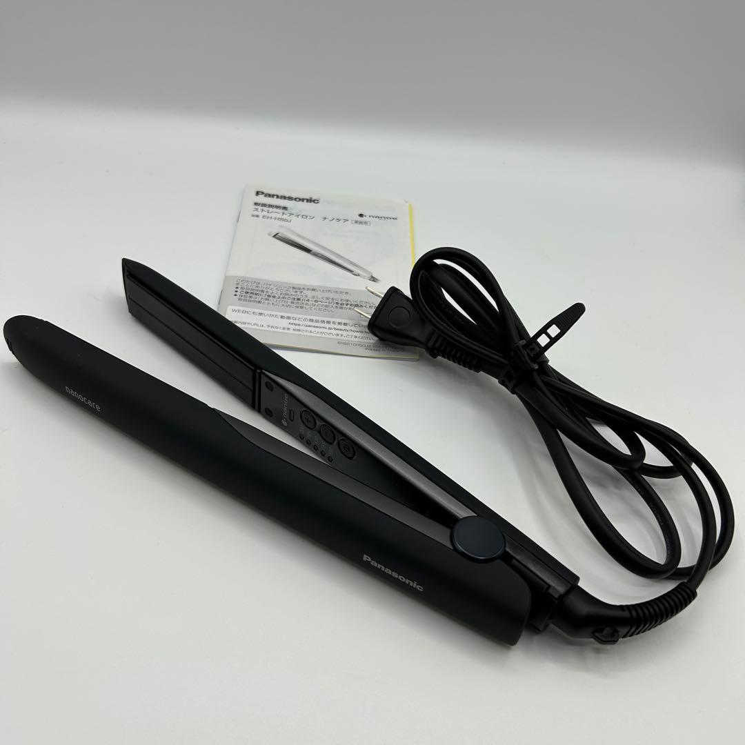 Panasonic EH-HS0J ストレートヘアアイロン（ナノケア機能付き） Panasonic（パナソニック） ストレートアイロン ナノケア ブラック