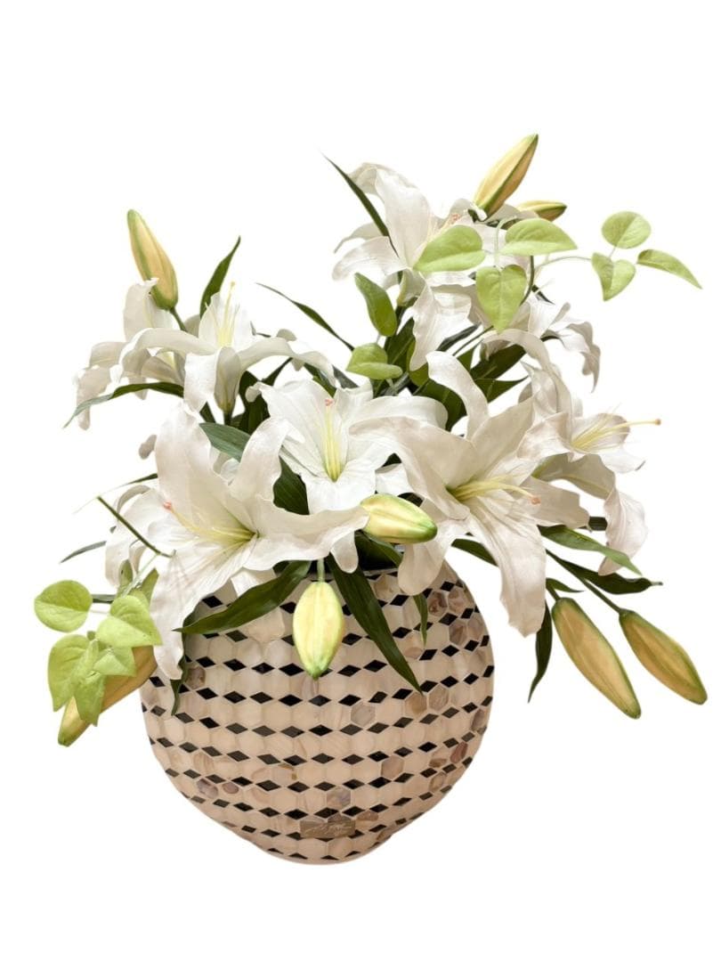 EMILIO ROBBA エミリオ・ロバ ユリ カサブランカ 大型 ギフト カサブランカ4XL 高品質 ギフト プレゼント お祝い アーティフィシャル