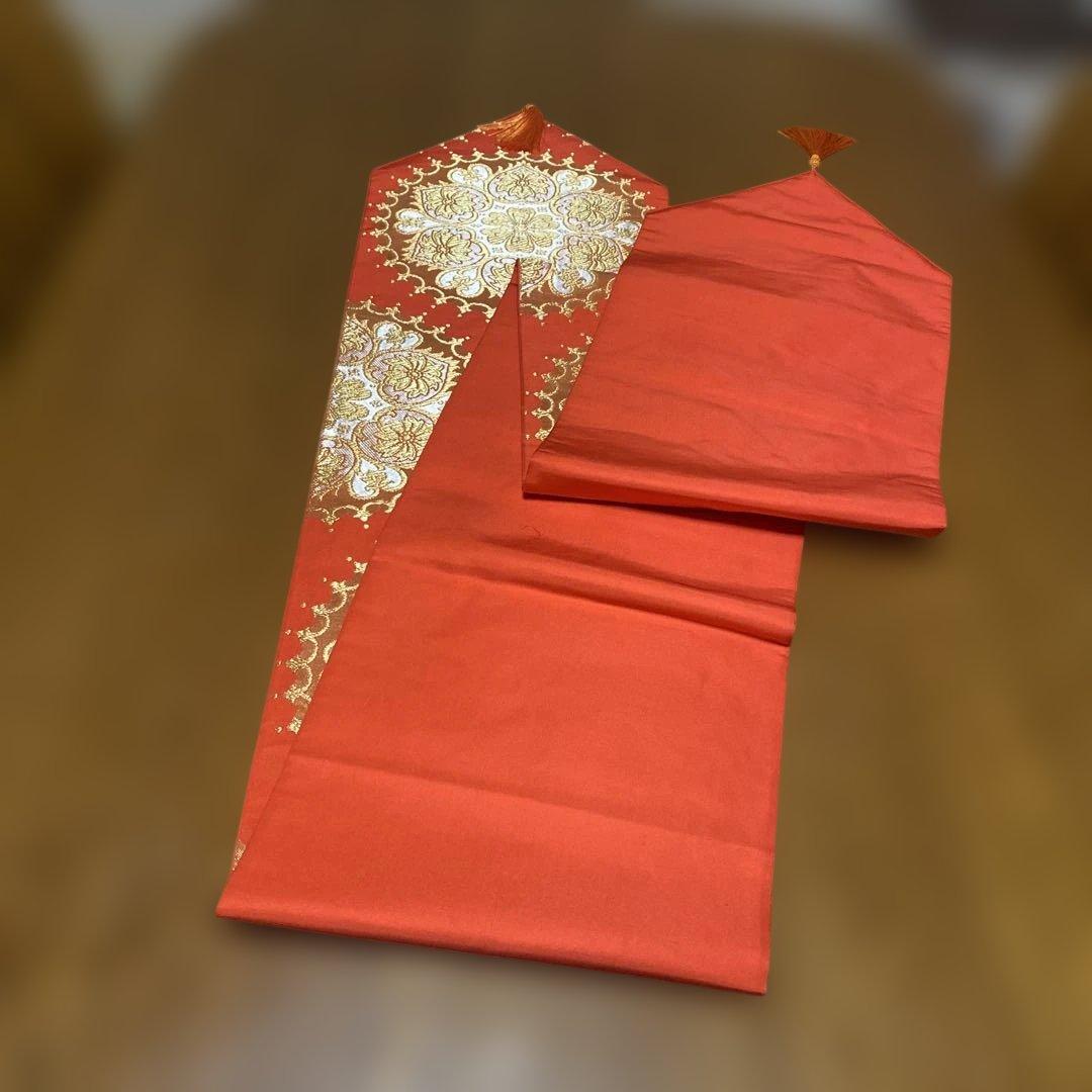 table runner 川島織物 金彩華紋 帯リメイク 長尺 - メルカリ