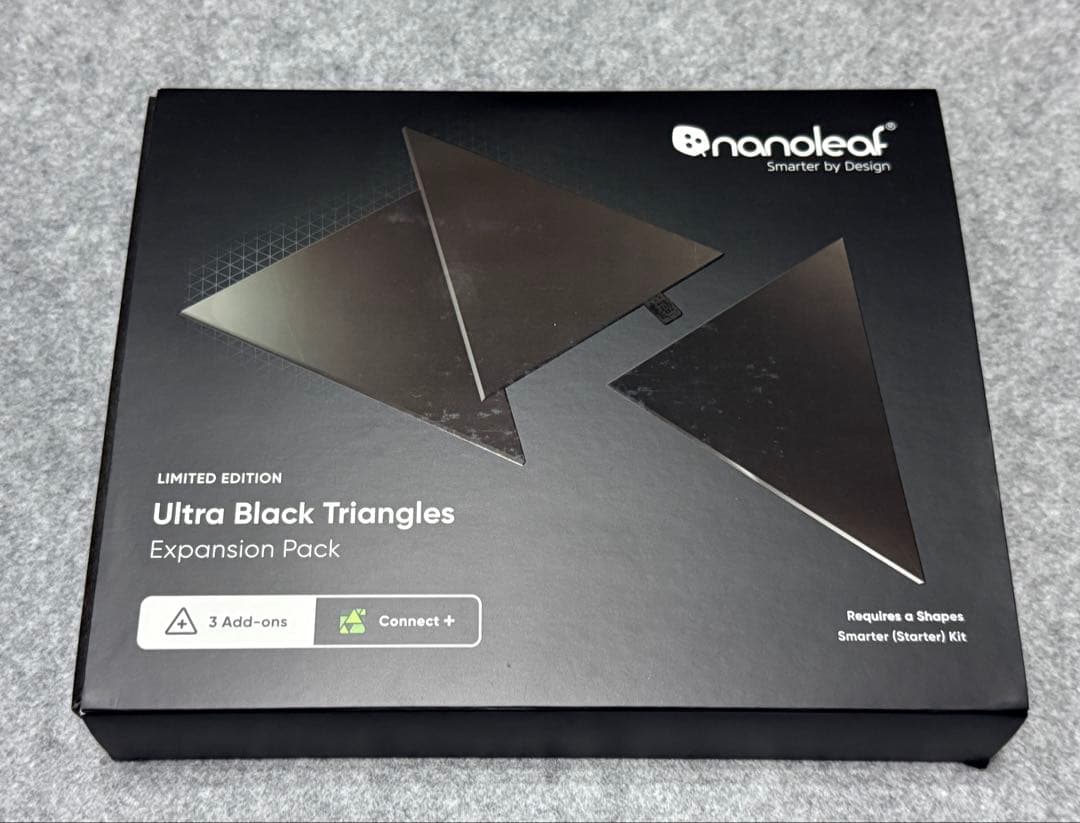 Nanoleaf Shapes ブラックトライアングル 拡張パック（3枚入り） Nanoleaf Shapes ブラックトライアングル 拡張パック（3枚入り