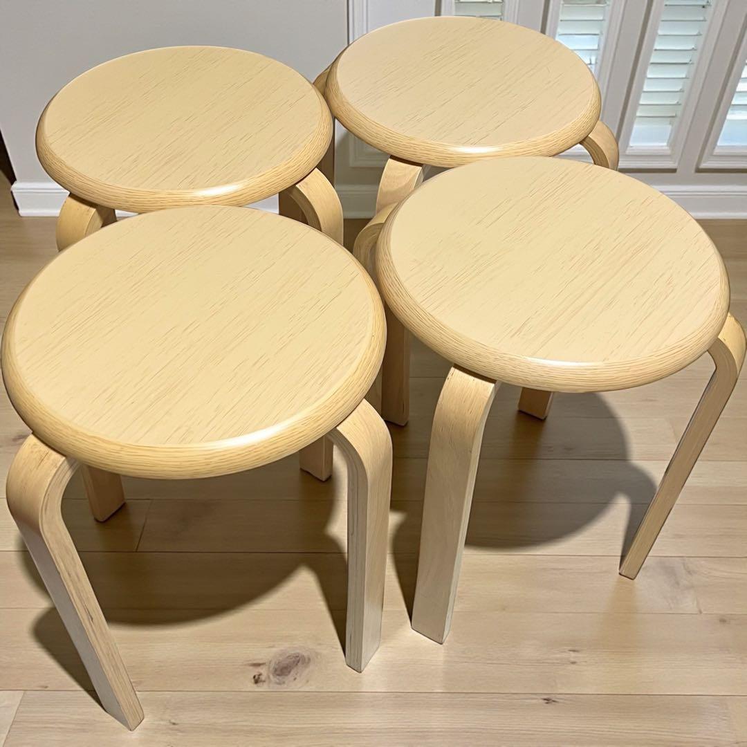 木製曲木チェア スツール スタッキング ナチュラル 4脚セット　不二貿易 楽天市場】スタッキングスツール 完成品 4脚セット hp14-4-361 木製